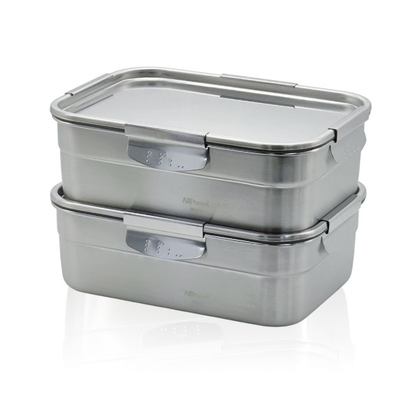 올품락 포스코 STS304 시그니처 올스텐 밀폐용기 7호 2.4L X 2개, 7호 x 2개, 1세트 79,200원