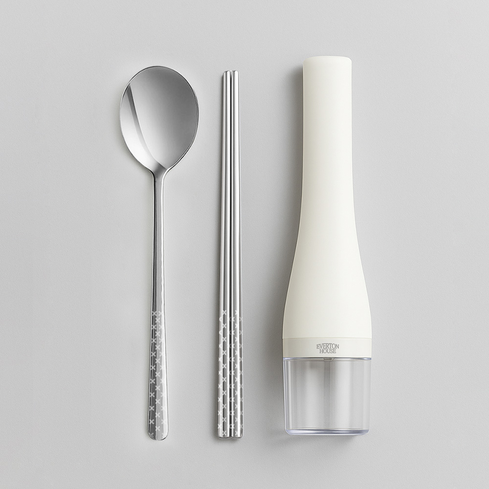 에버튼하우스 스탠딩 SUS304 수저세트 EHPM-K2B, 단일색상, 1세트, 숟가락+젓가락+케이스 7,400원