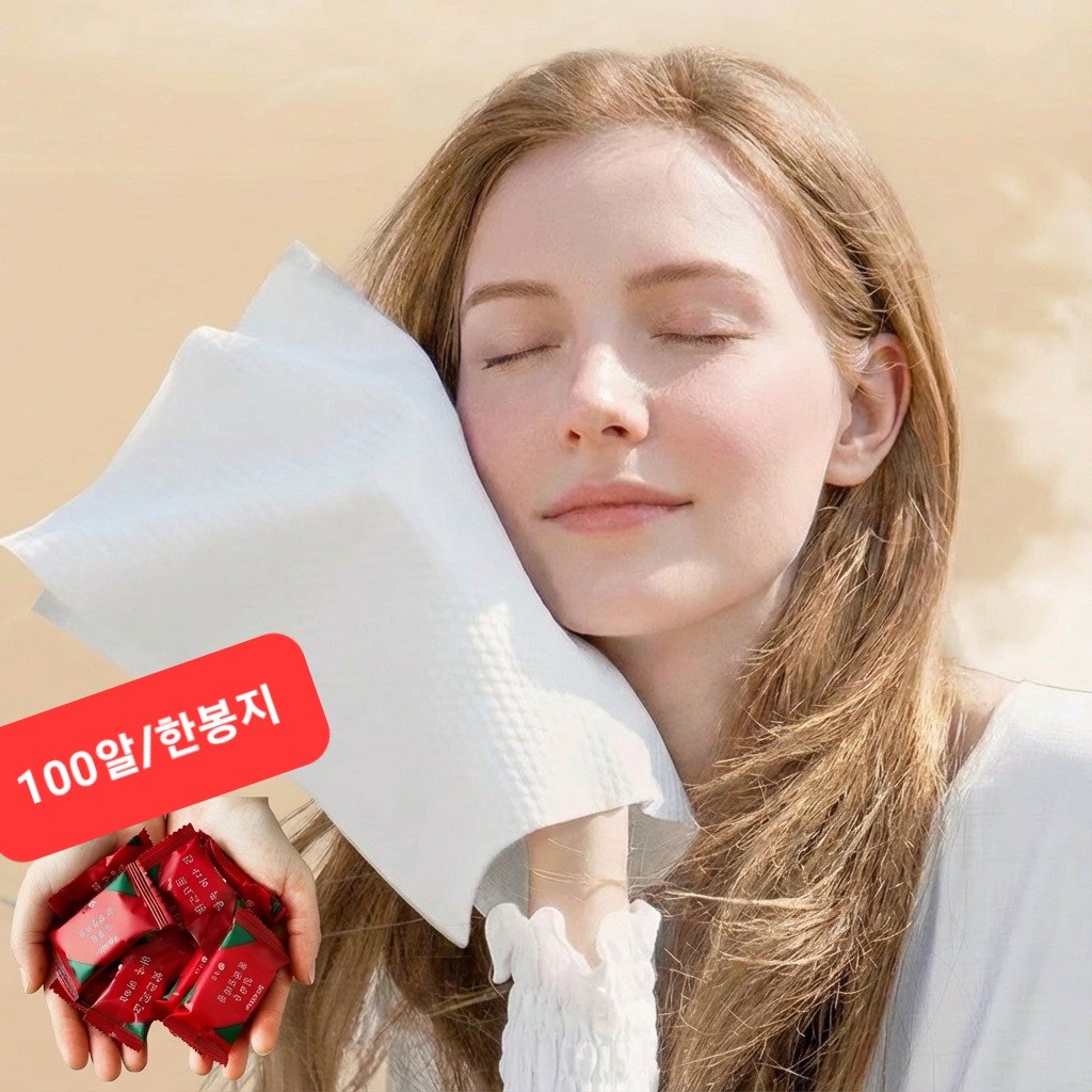 더더스몰 여행용수건 압축 샤워타월 일회용목욕수건 편리한압축수건 압축순면손수건, 100개, 레드24cm x30cm 16,360원