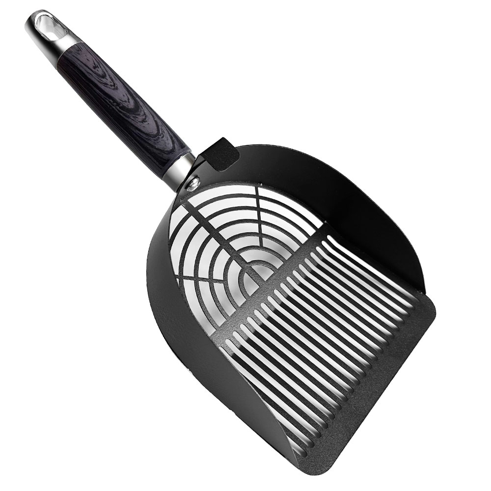 준랩 블랙킹 고양이 모래삽 듀얼 탄소강 화장실 모래 스쿱, 1개, Black 13,800원