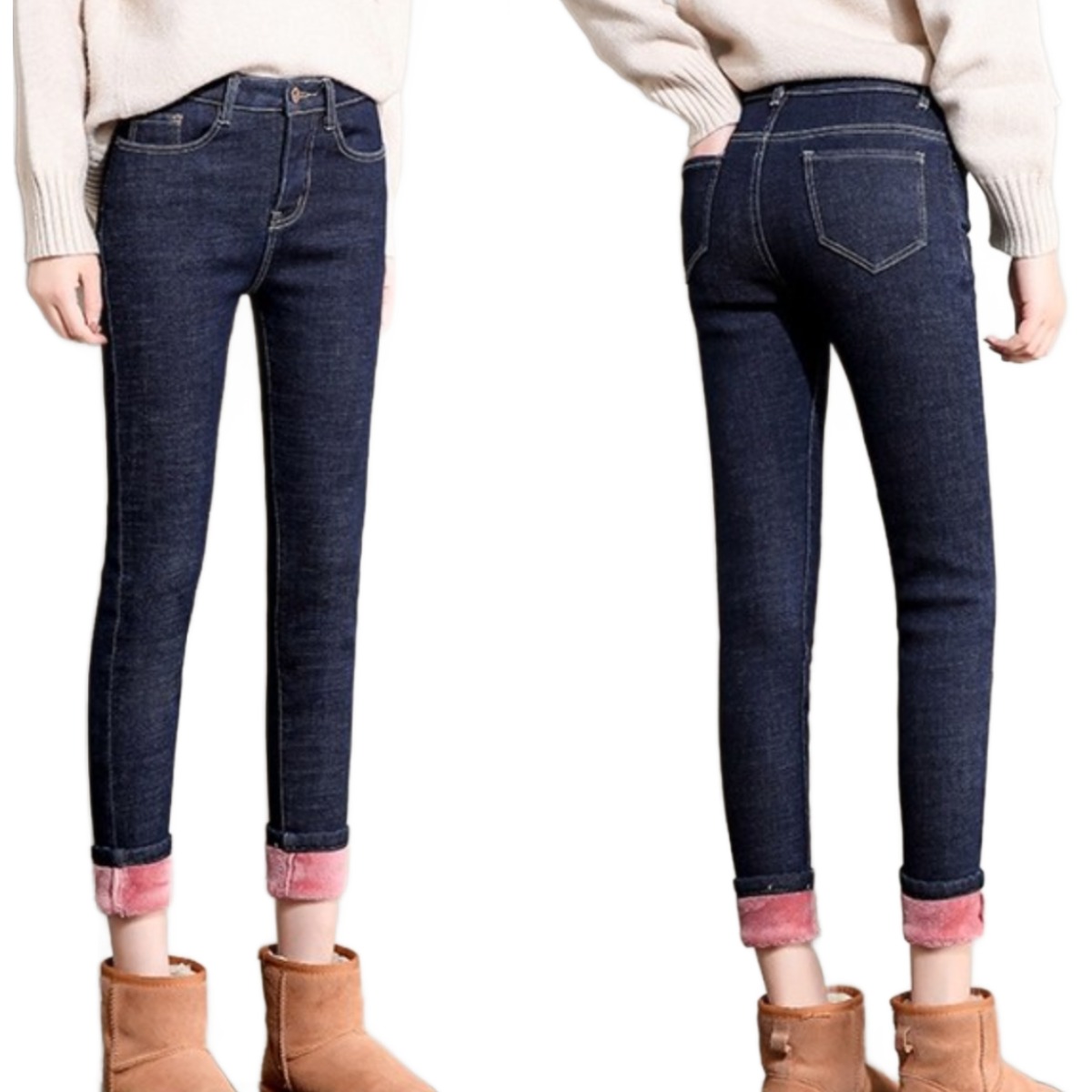 탄력성좋은 FOOI 후끈후끈 두꺼운 융 기모데님팬츠 기모청바지  빠른배송 23,770원