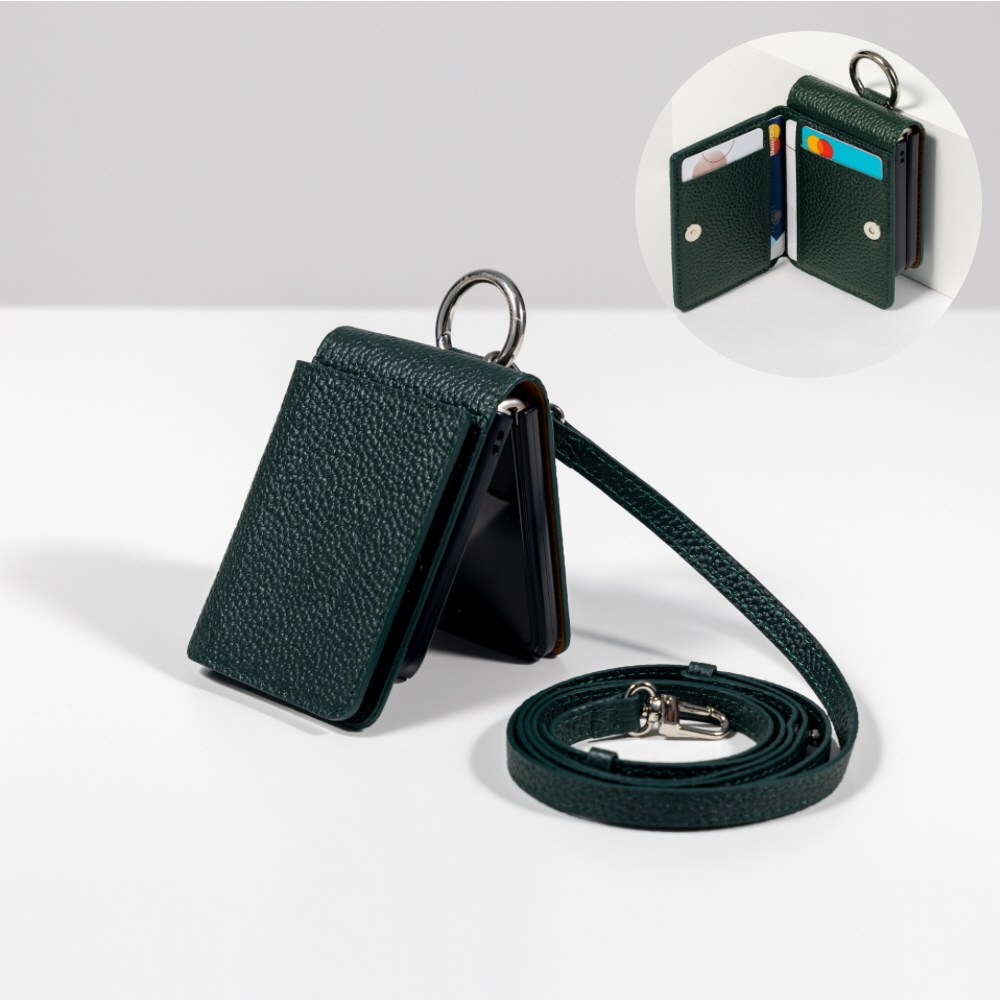 본아띠 갤럭시 Z플립4  아토 토고 슈렁컨 카드포켓 수납 고리 링 천연소가죽 지갑형 케이스 68,400원