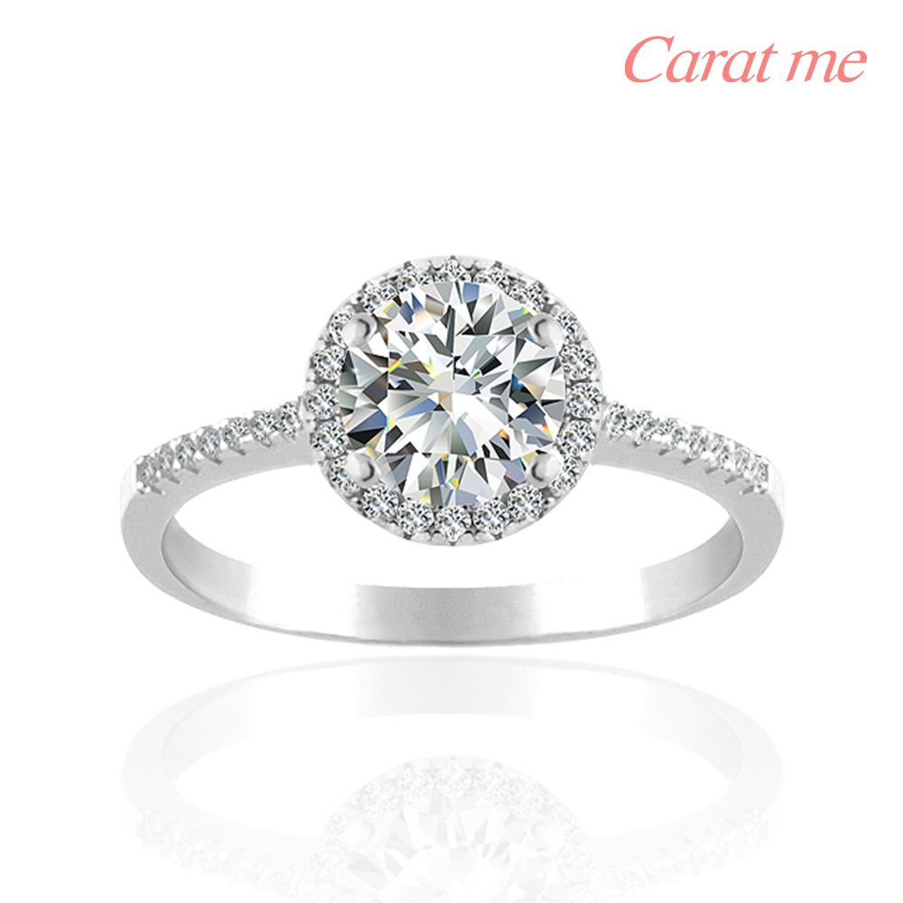 [GRA/엑설런트] 1 2 3캐럿 14k.p 캐럿미 파인주얼리 모이사나이트 랩 다이아 플라워 링 반지 191,600원