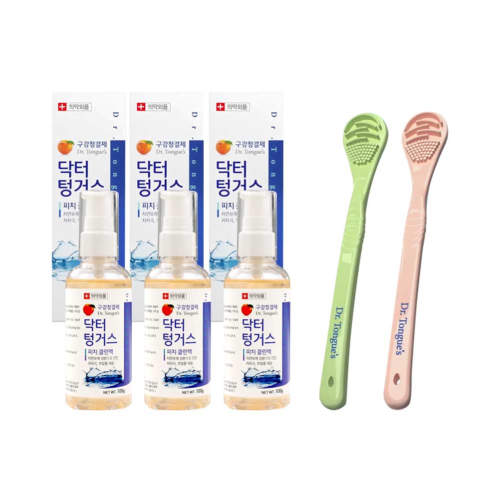 하이쇼핑 닥터텅거스 혀클리너 구강청결제 피치클린액 입냄새 구취 백태 제거, 3통, 100g 29,860원