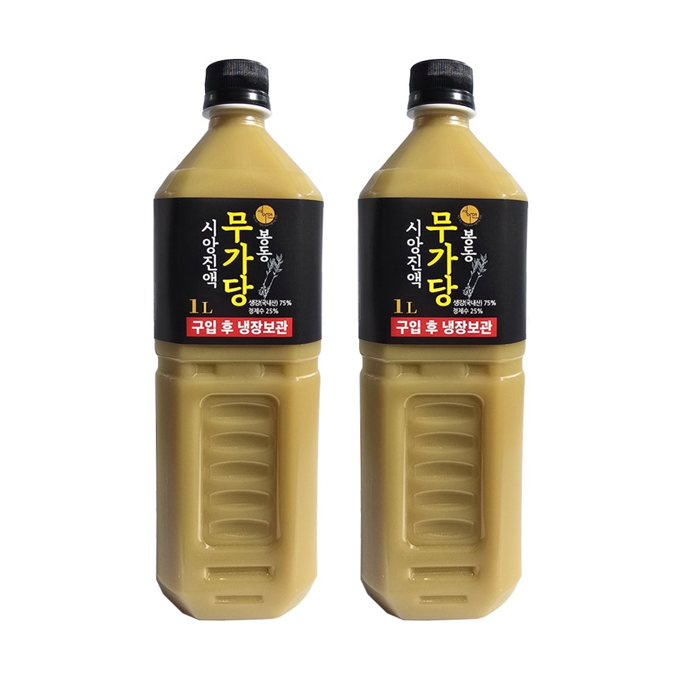 무가당 생강 진액 1L 국내산 100% 생강청 생강차 원액 무설탕 생강, 2개, 1L 29,600원