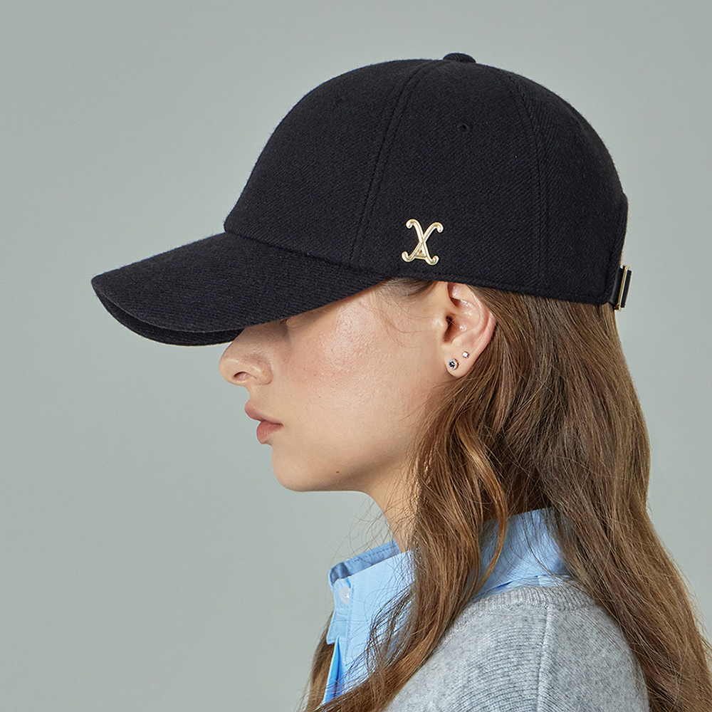 바잘 VA 커브드 스터드 링크 모직 볼캡 42,000원