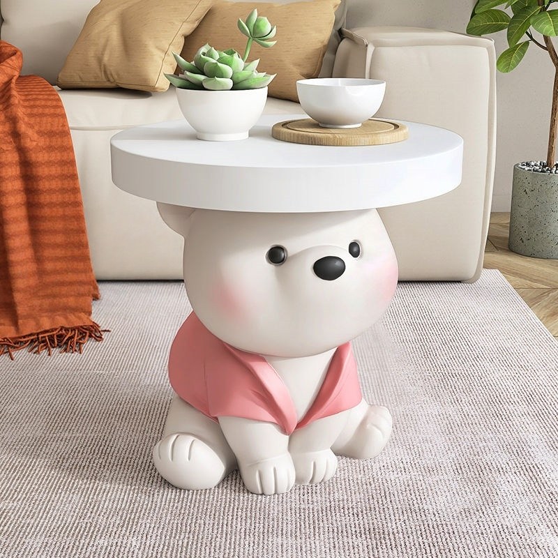 캐릭터 북극곰 럭셔리 거실 사이드 선반 카페 인테리어 테이블 북유럽 협탁 129,000원