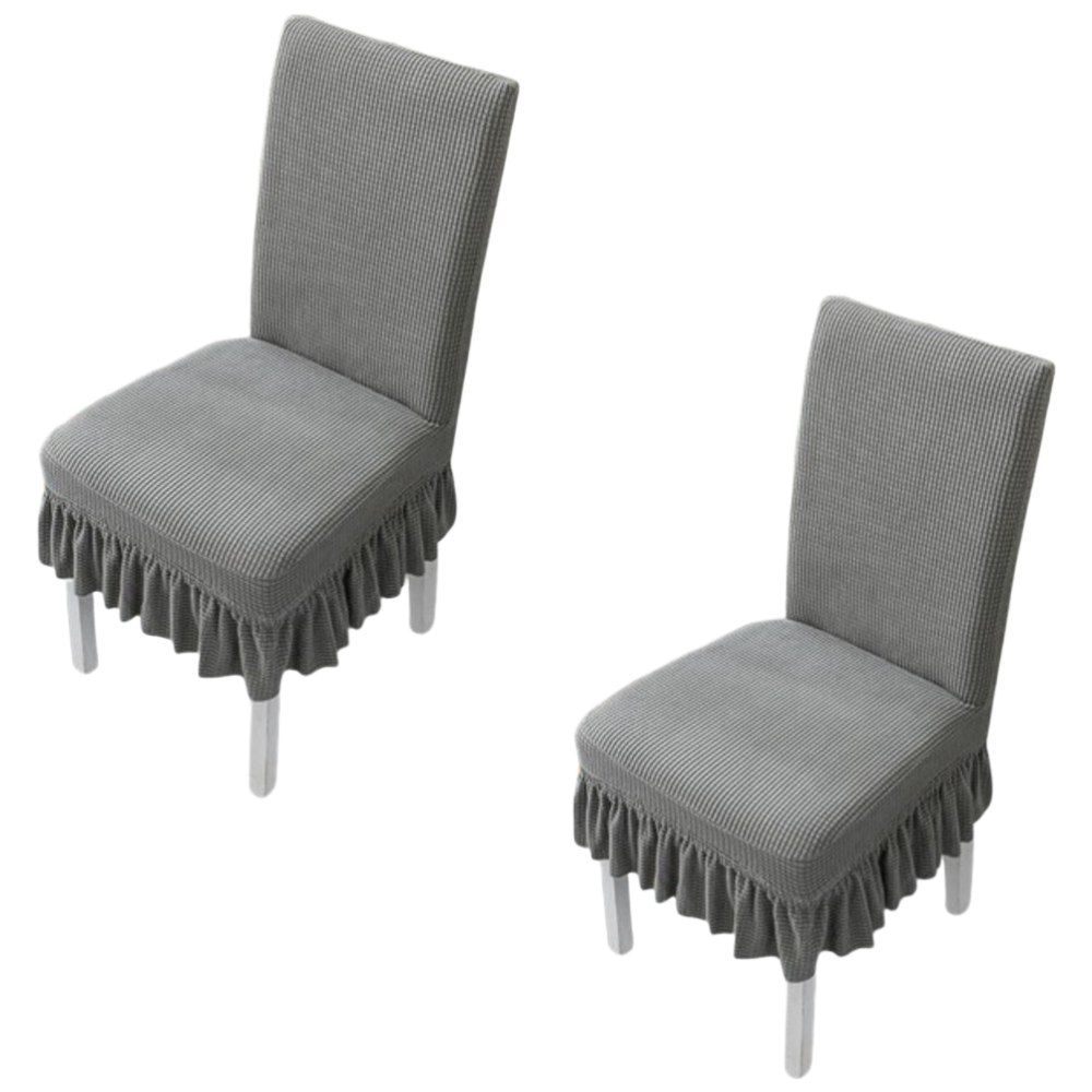 마루아토 예쁜 프릴 식탁의자등커버 2P, 2개, 라이트그레이 15,900원