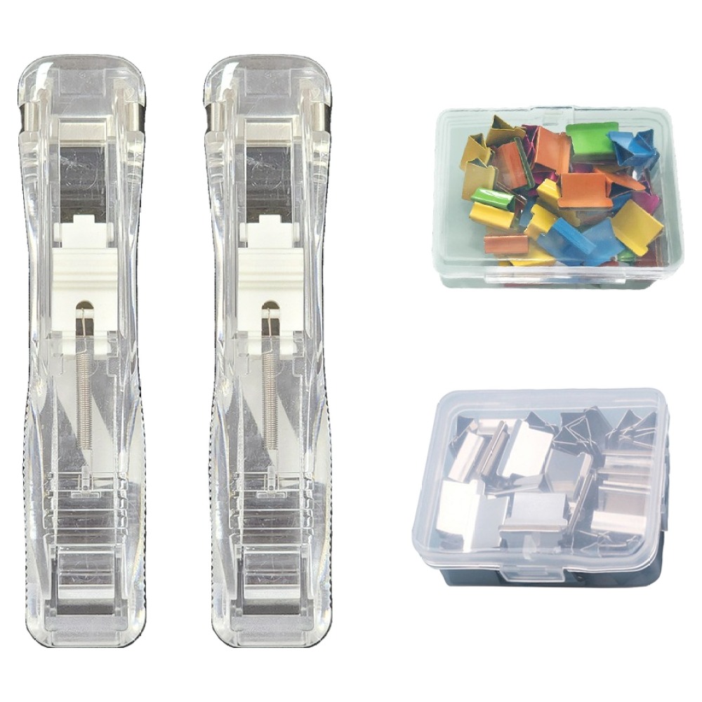 문구담 푸시 클립퍼 2p + 기본 클립 + 컬러 클립 투명 세트 8,190원