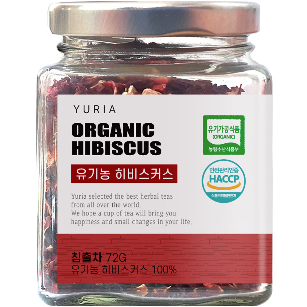 유리아 유기농 유리병 컬렉션 히비스커스 차, 72g, 1개입, 1개 10,620원