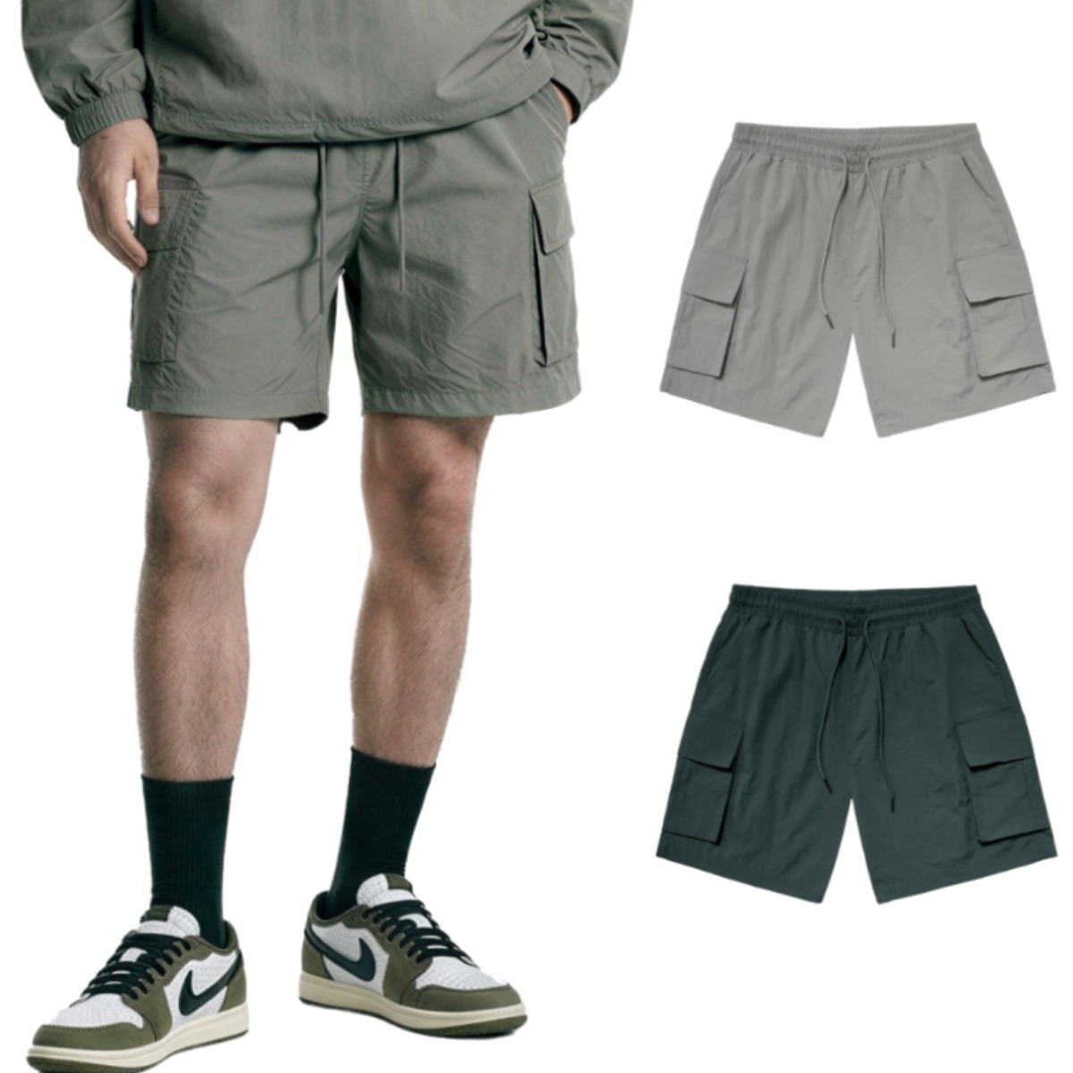 [2장묶음 1+1] 여름 에어무브 우븐 카고 쇼츠 남녀공용 빅사이즈 5부 아웃도어 캠핑 쇼츠 28,900원