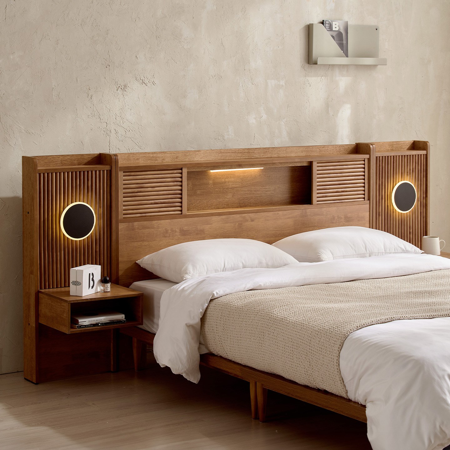 잉글랜더 어도어 원목 템바보드 통깔판 침대(Sweet Slumber 9존 필로우탑 매트-Q) 539,000원