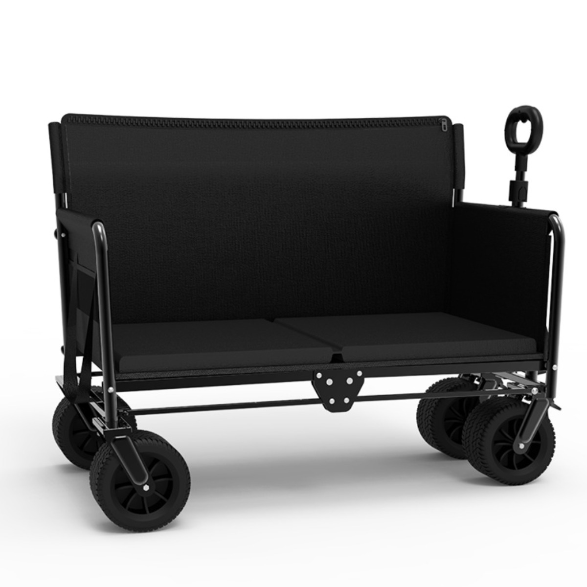 어반콘크리트 캠핑 접이식 의자 웨건, 벤치형 웨건 (카키, 블랙, 아이보리), 1개, 접이식 의자 웨건 (블랙) 159,000원