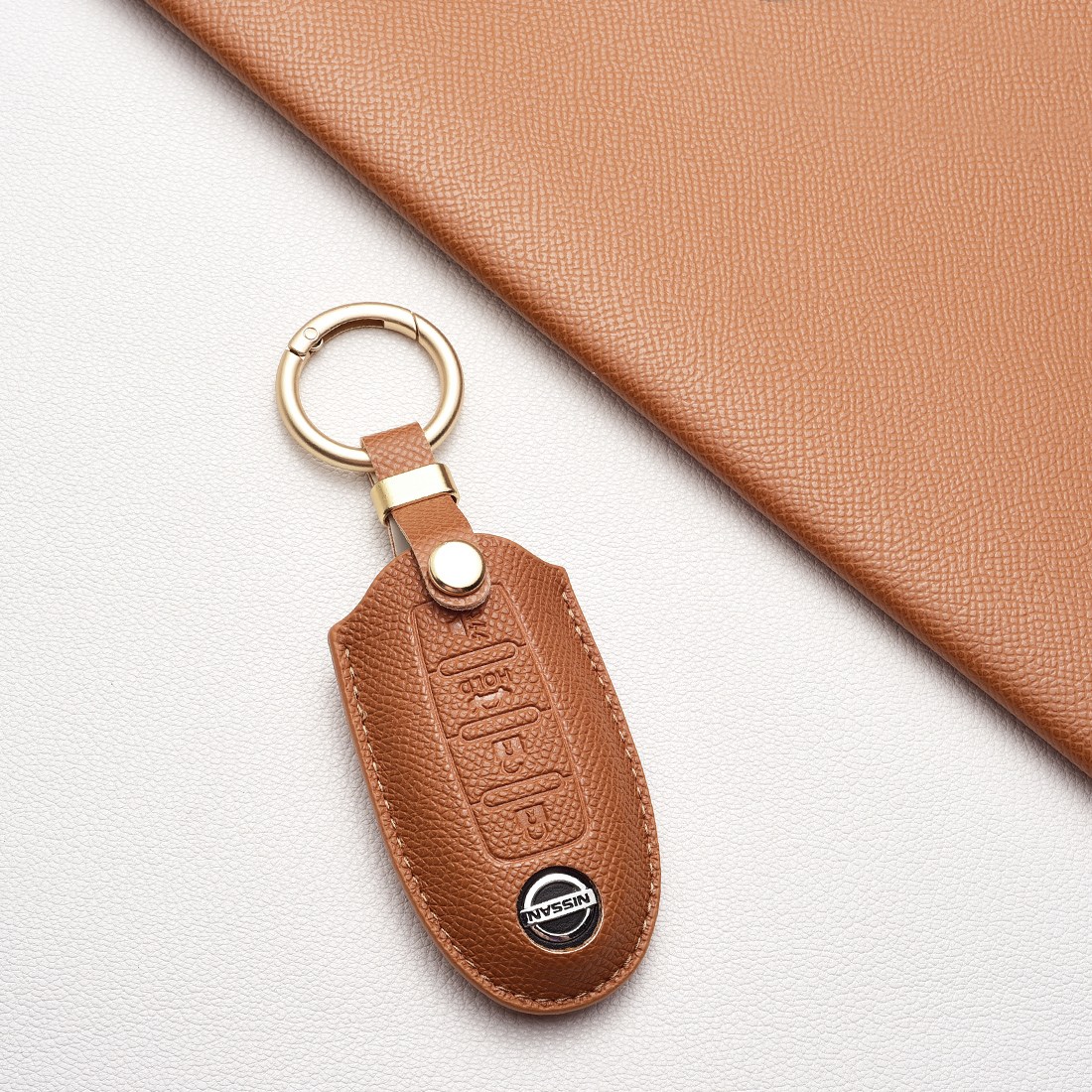 닛산/인피니티 키케이스 방스크래치 내마모성 주크/큐브/멕시마 등 전차종 + Q시리즈 (Q30 Q50 QX60 Q70) 호환, 닛산/인피니티 A4타입(4버튼), 샌드 브라운 16,400원