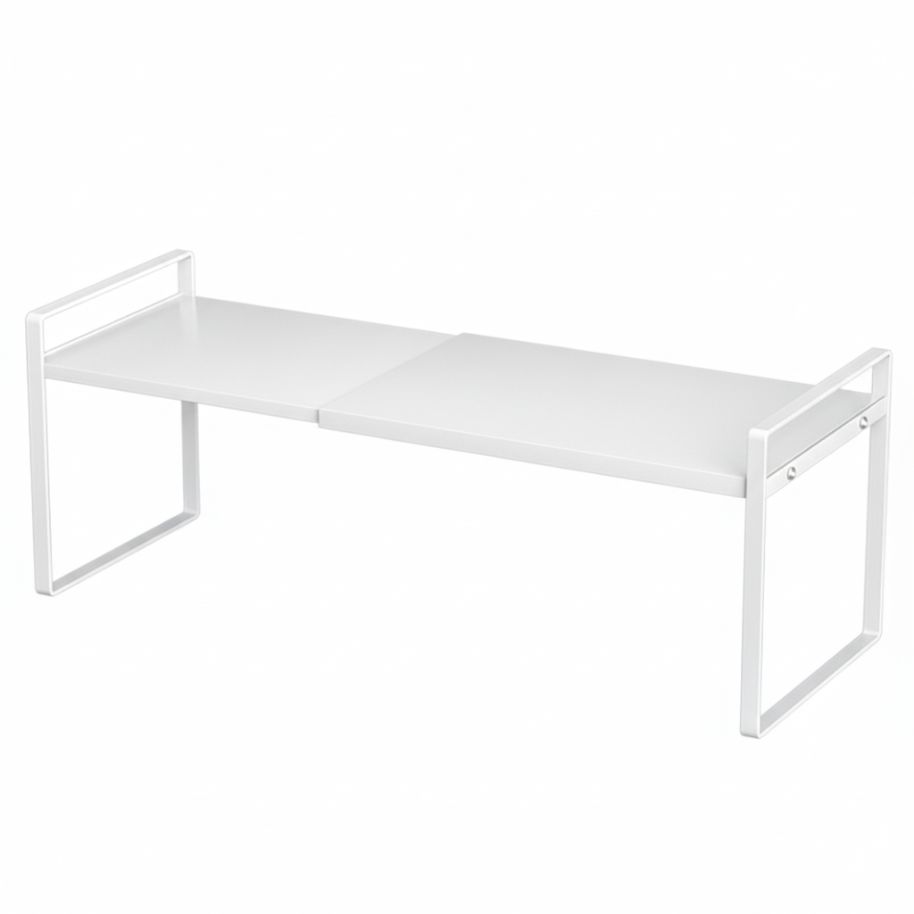 소소해 길이조절 주방 정리 접시 선반 정리대, 1개, 화이트 19,000원