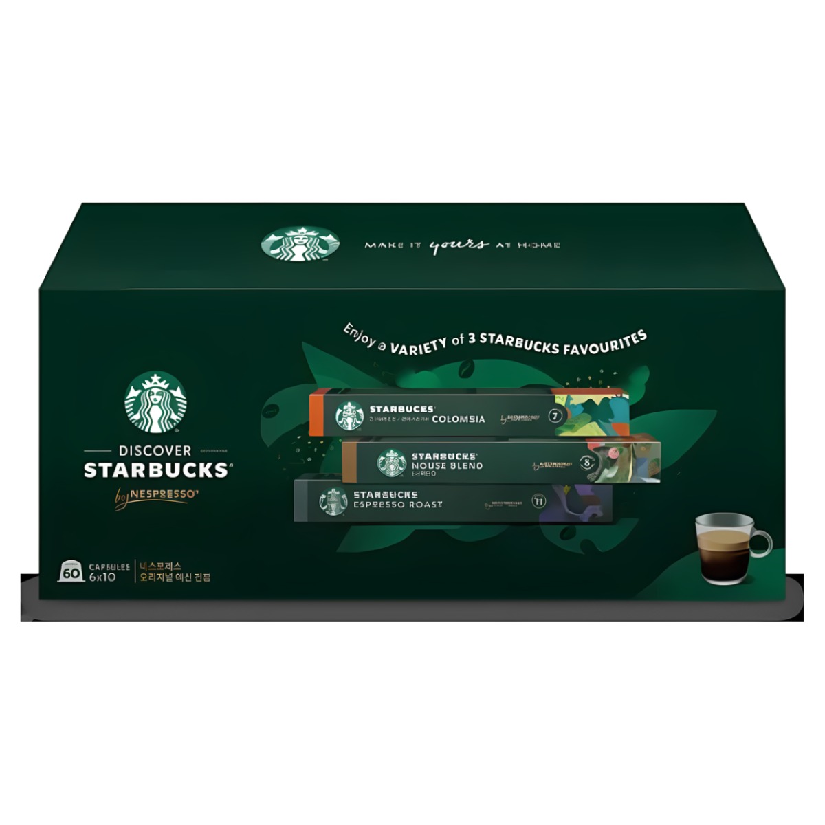 스타벅스 네스프레소 캡슐커피, 6개, 10개입, 5.7g 53,900원