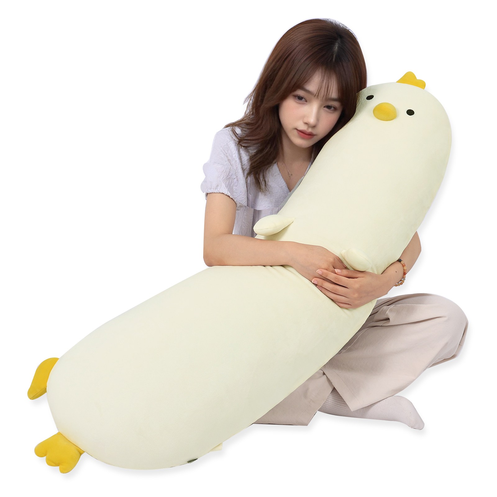 하바르고 귀여운 동물 바디필로우 커버 솜포함, 03옐로-오리 39,800원