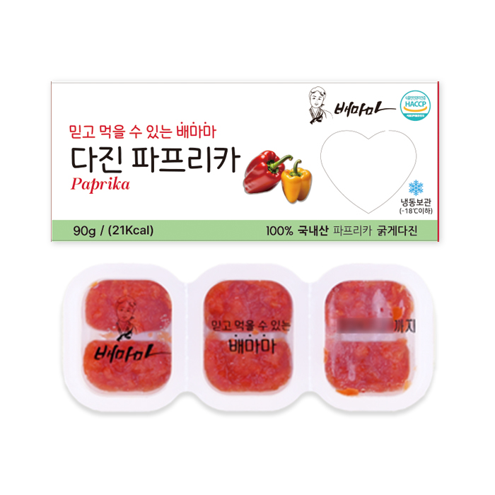 배마마 야채큐브 굵게다진 19종 채소 죽 토핑 재료, 1개, 90g 4,600원