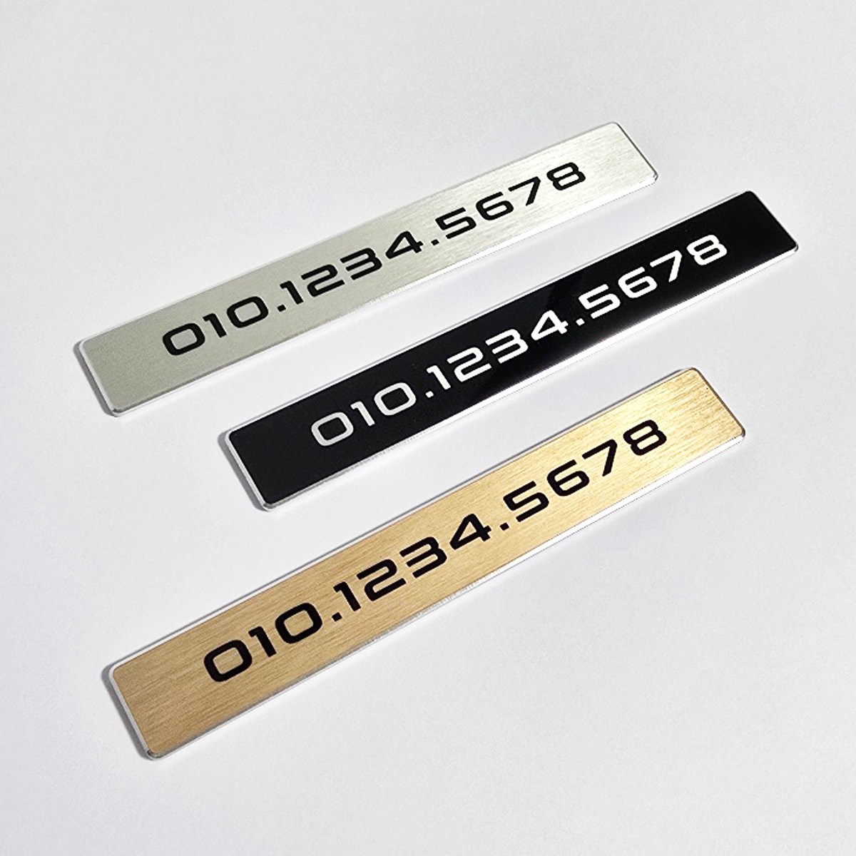 픽존 메탈 스퀘어 자동차 주차번호판 차량 연락처 듀얼번호 실버 골드 블랙 9,900원
