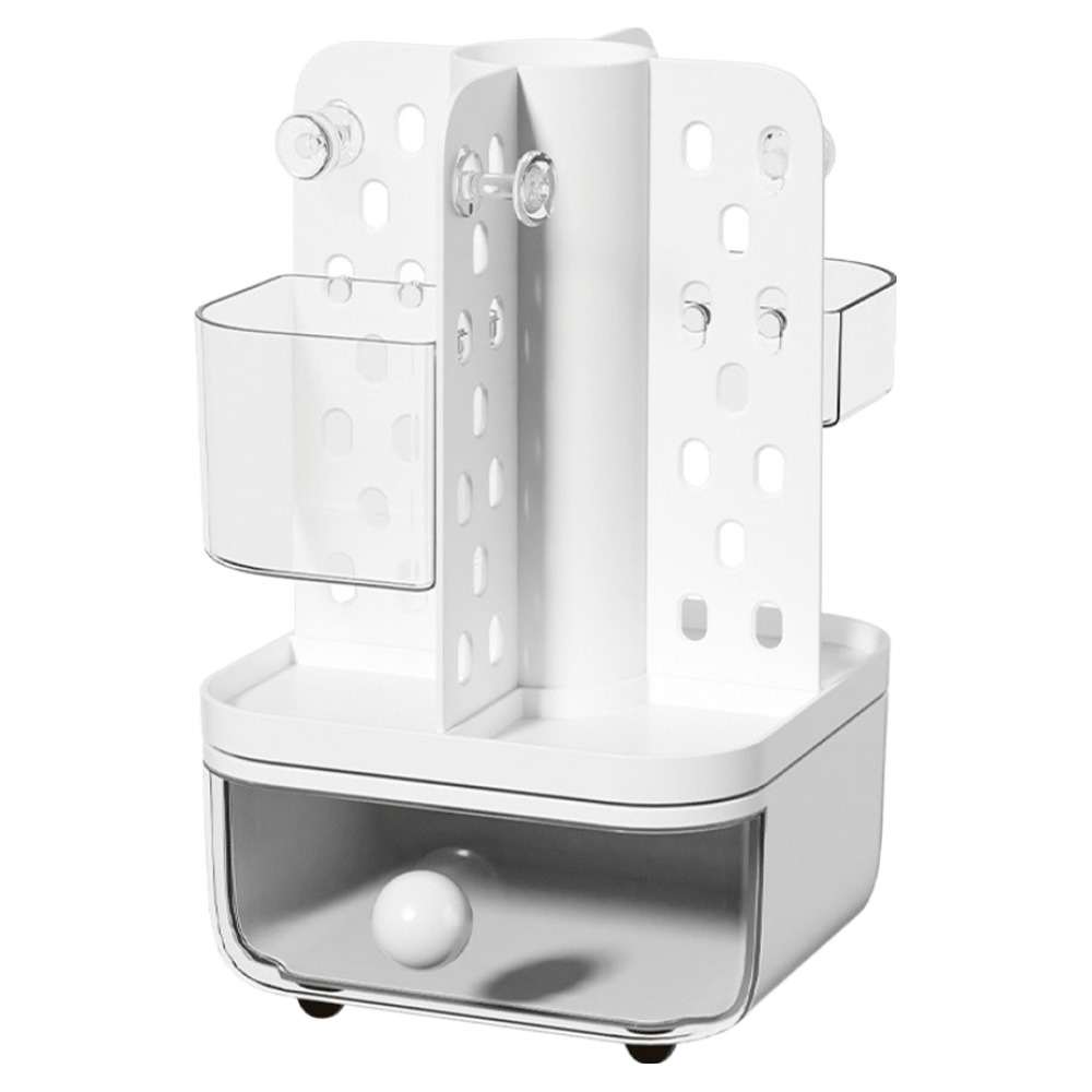 알럽홈 360도 회전 타공 다용도 미니 정리 수납함, 화이트(L261-0119W), 1개 15,900원