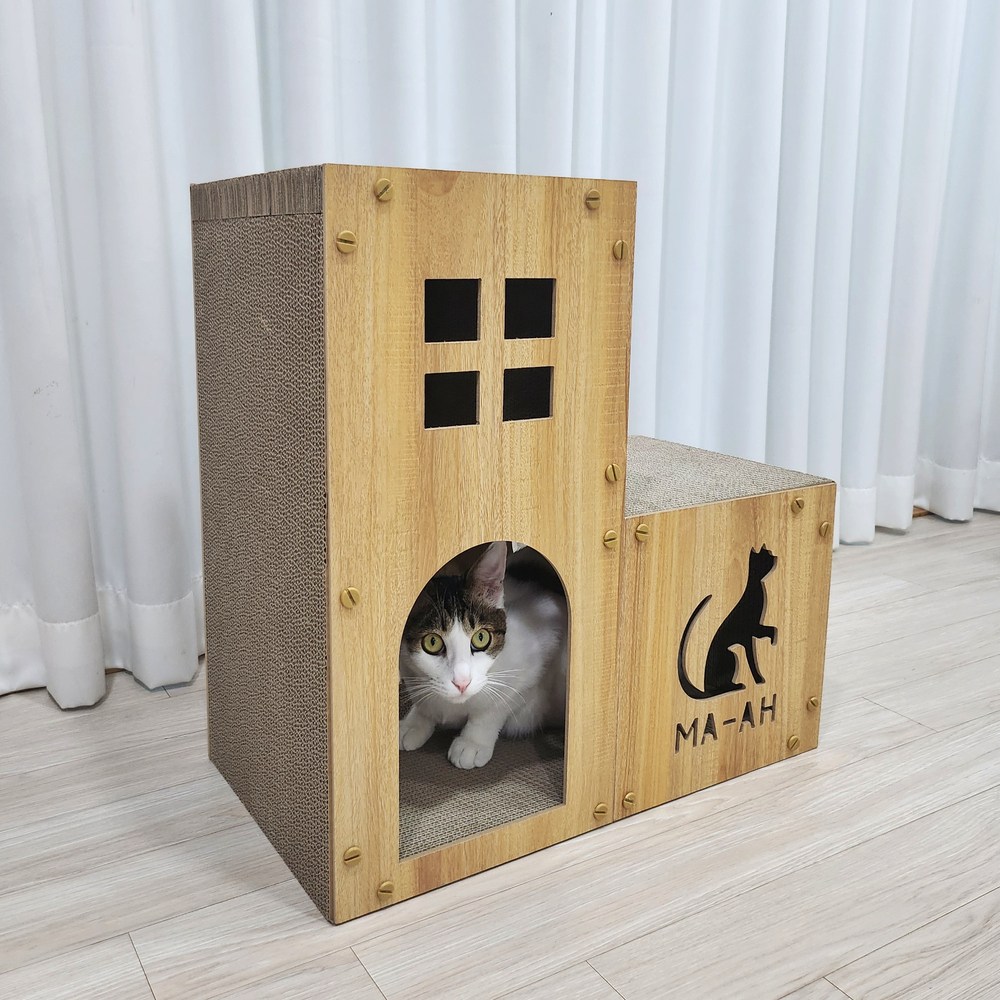 MAAH 고양이 계단 숨숨집 수직 스크래쳐, 우드, 1개 24,500원