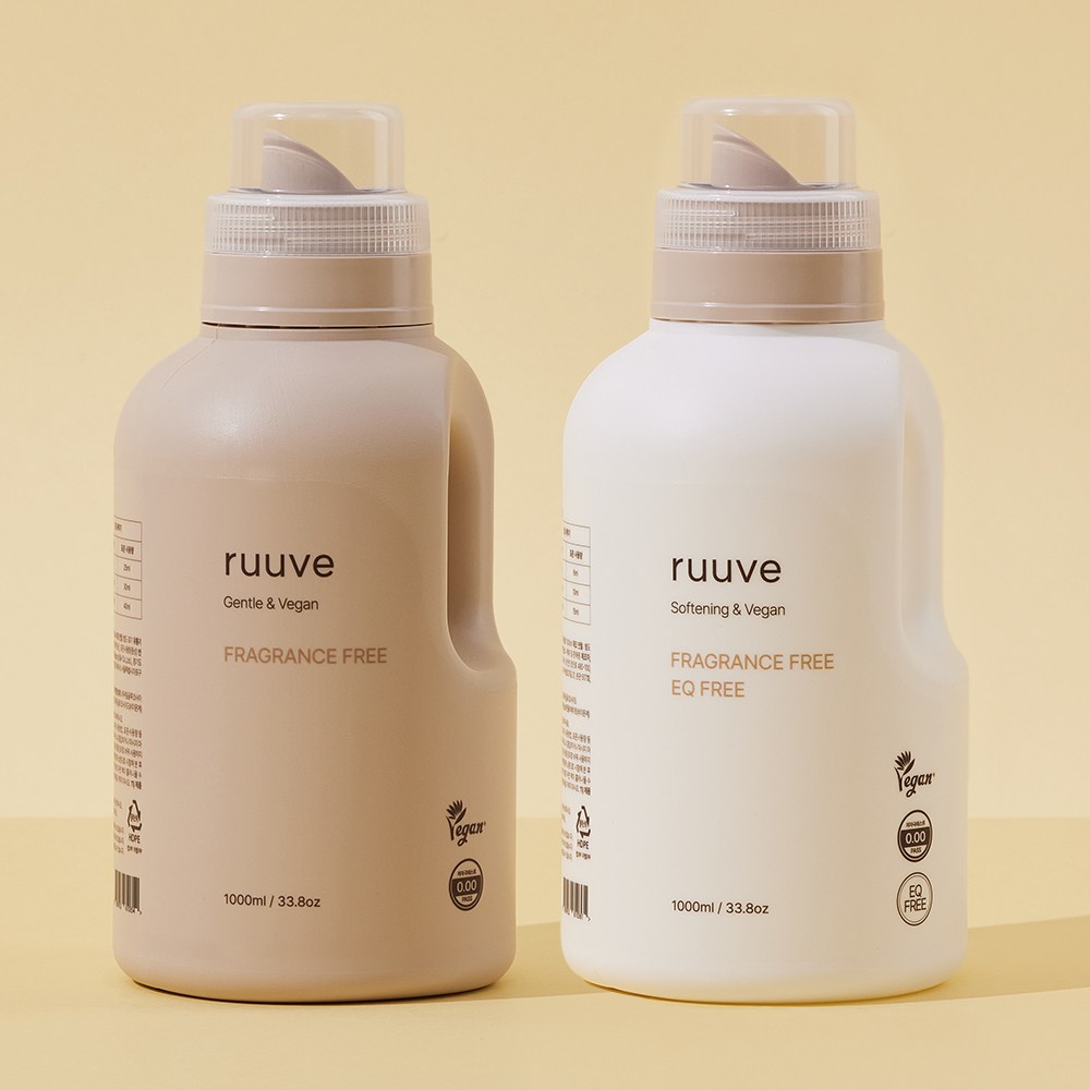 러베 비건 아기 중성 세탁 세제 + EQ FREE 섬유 유연제(시그니처향), 1세트, 1L 32,900원