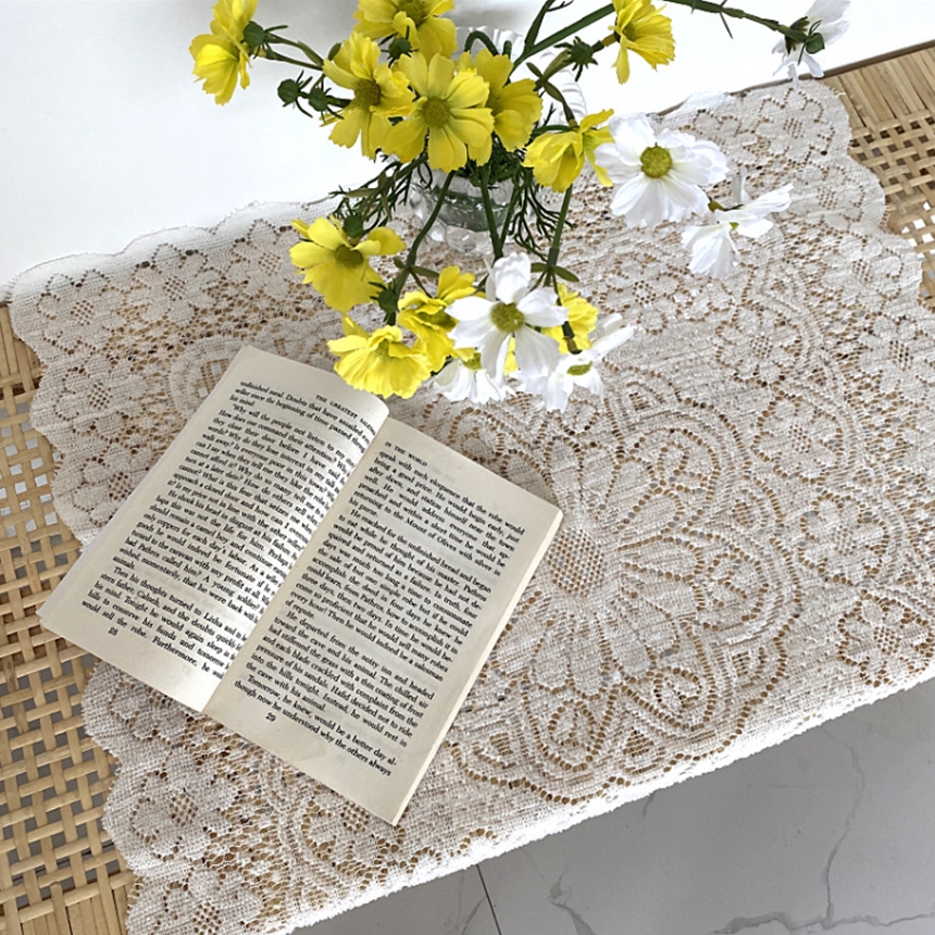 케이트가든 빈티지 레이스 테이블 매트, 아이보리, 중(90cm), 1개 6,900원