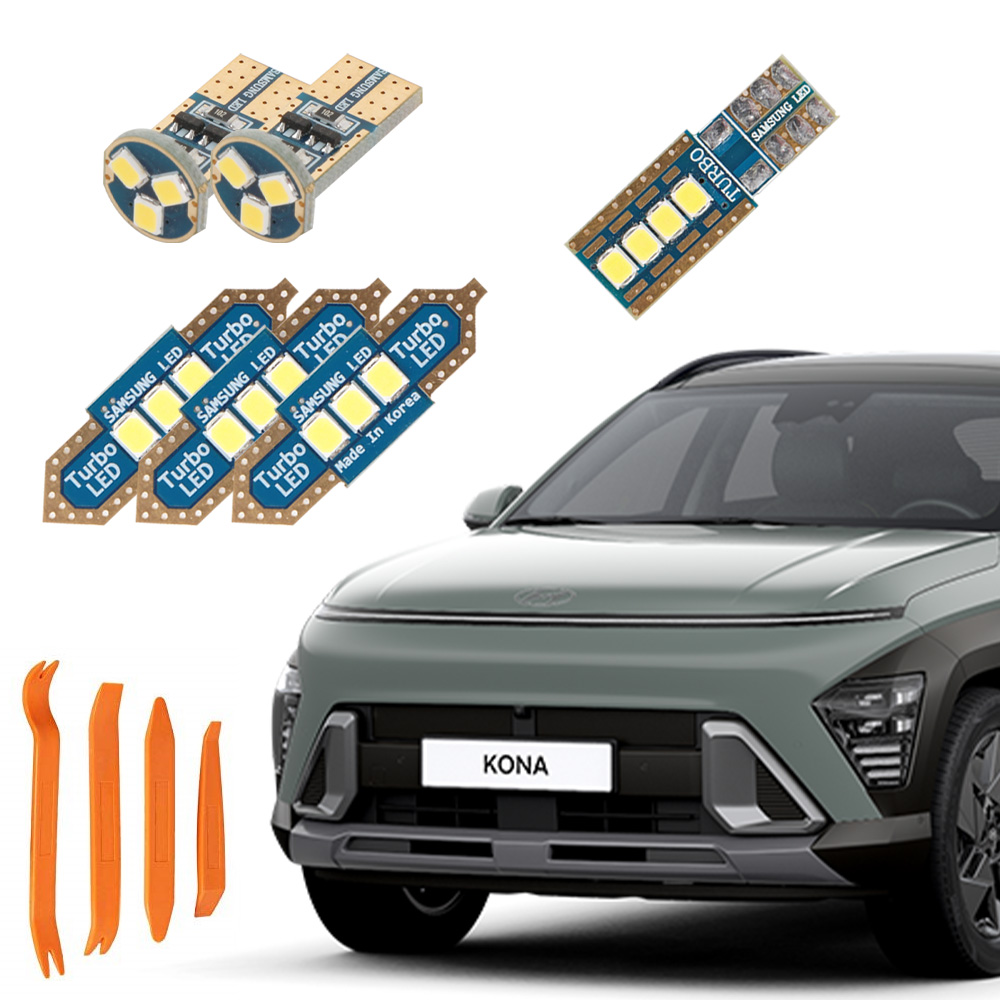 카템 차량용 루나 LED 실내등+리무버 풀세트, 1세트, 현대 디 올뉴 코나 썬루프형 2023년 1월~ 13,600원