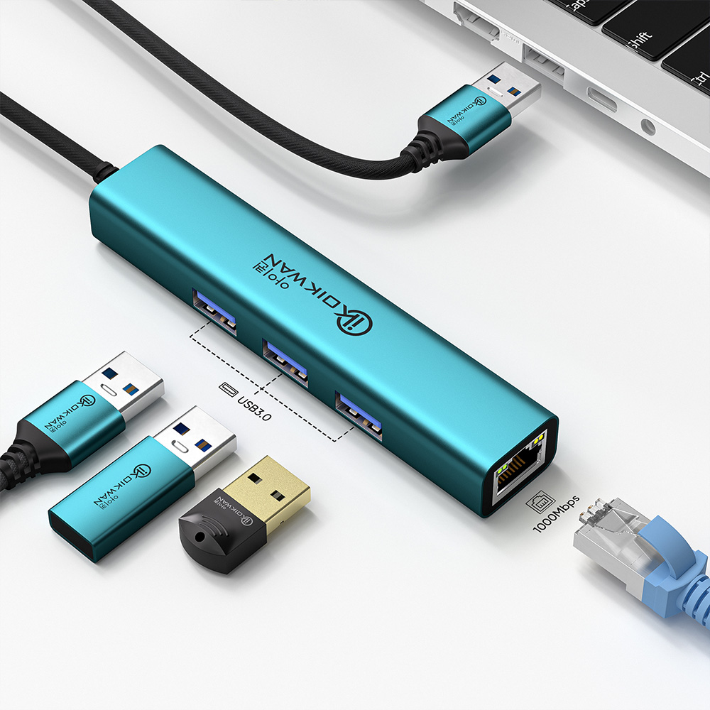 아이퀸 멀티허브 USB3.0 허브 노트북 랜젠더 맥북젠더 유선랜 인터넷연결  1000Mpbs ( USB3.0 TO 랜허브 ) 20,900원