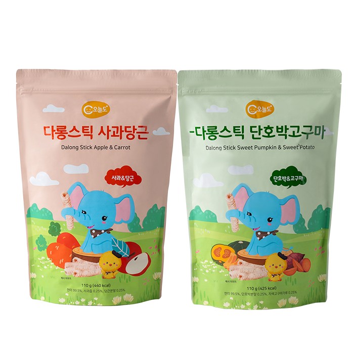 대용량 유기농 아기과자 다롱스틱 110g 혼합세트 12,500원