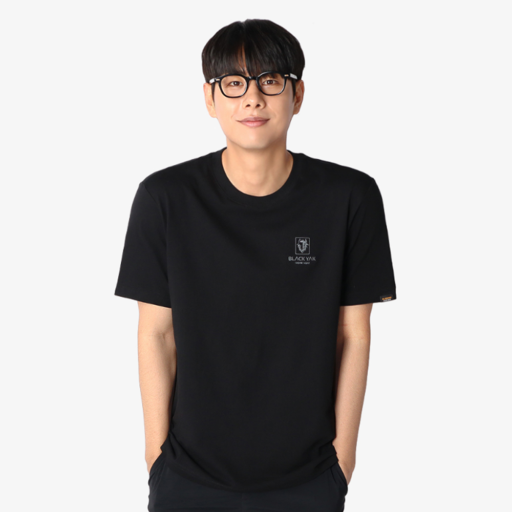블랙야크워크웨어 남성용 베이직 라운드넥 사각로고 통기성 반팔 티셔츠 29,900원