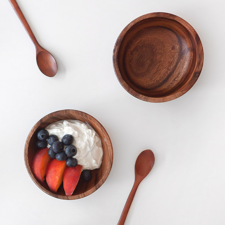 니코트 홈카페 타원 요거트볼 2p + 스푼 2p 세트 18,250원