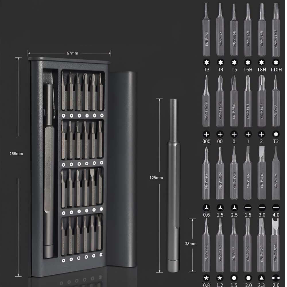 다온생활 강화코팅 자석 미니 정밀드라이버 24종 안경 시계 휴대폰 수리공구, 2개 12,690원