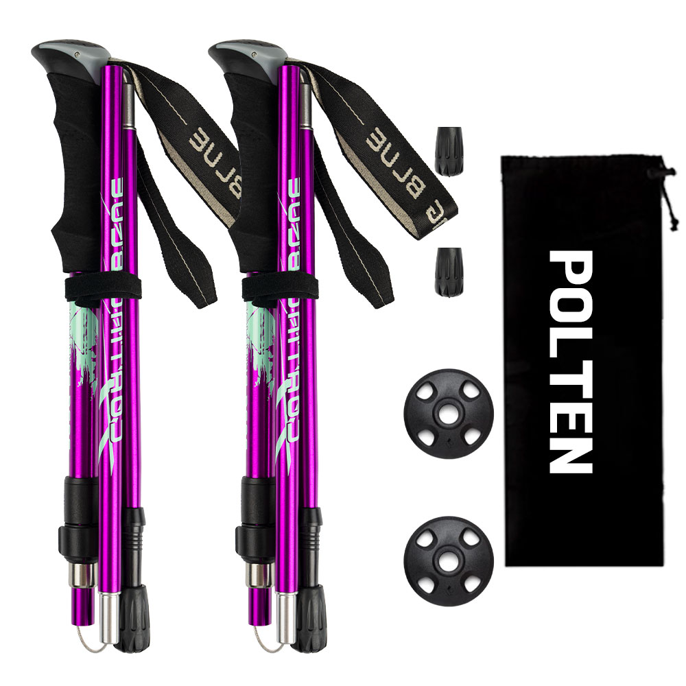 폴텐 초경량 접이식 폴대 두랄루민 등산스틱, 2세트, 퍼플 28,800원