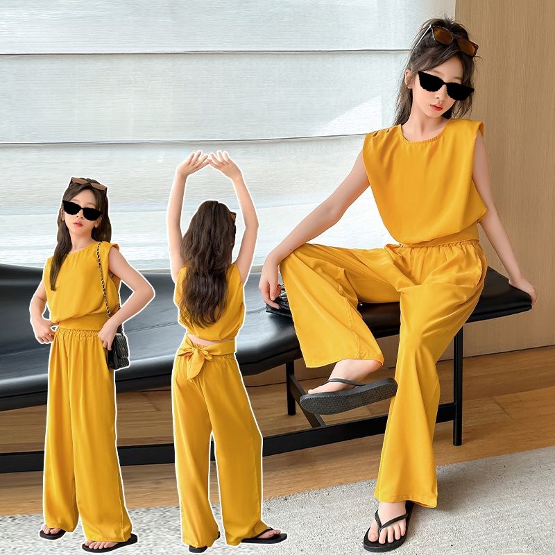 해피유통어린이 여름 민소매 탑과 루즈핏 바지 세트 패션 캐주얼 디자인14세 이상 XG03 18,610원