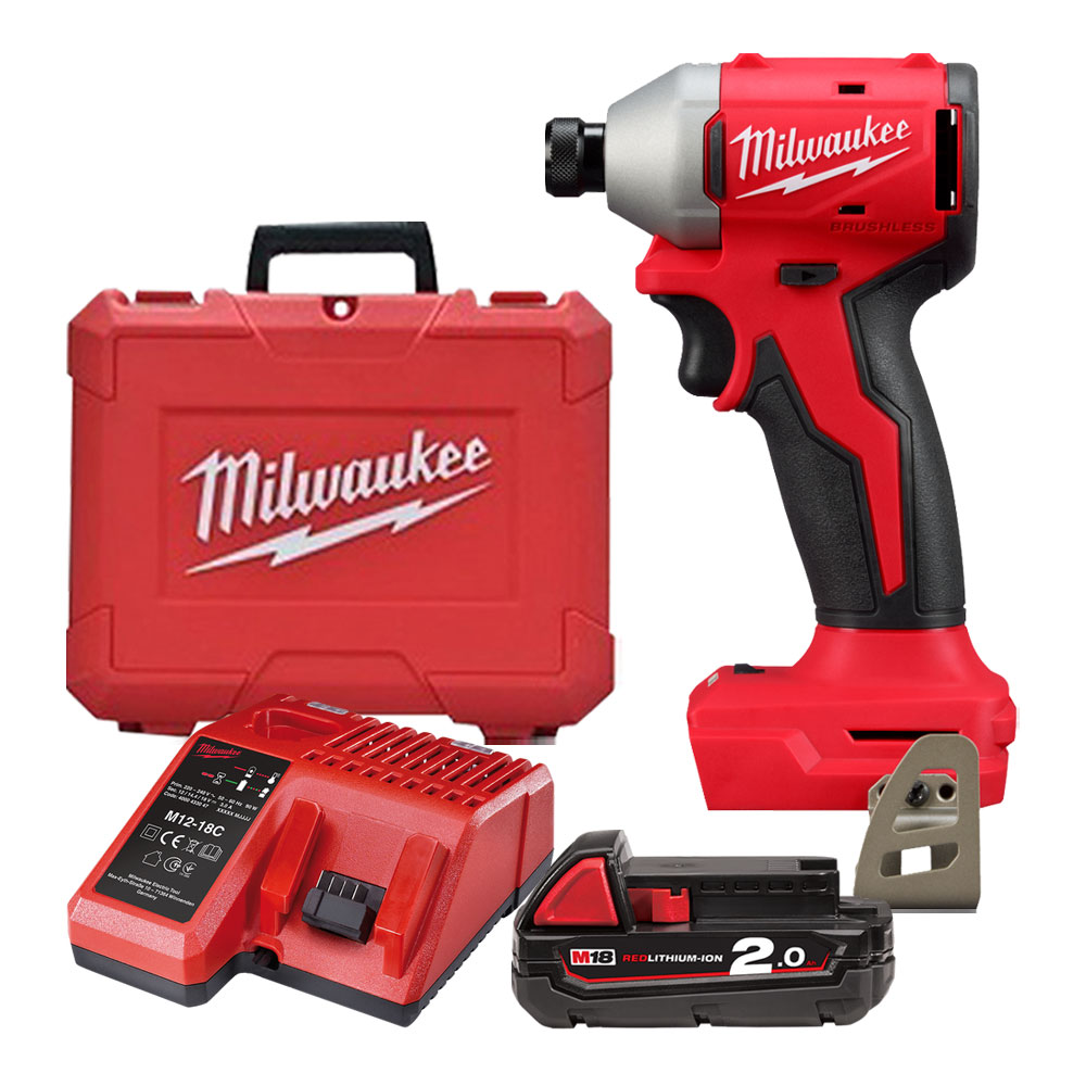 밀워키 M18 BLIDR-201C 충전 18V 임팩드릴 2.0Ah 배터리 1개세트 M18 CBLID 후속모델 199,500원