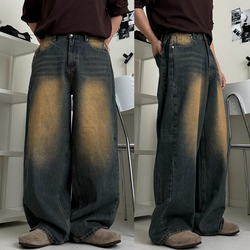 르위 빈티지 워싱 와이드 데님 팬츠 S-XL 33,000원