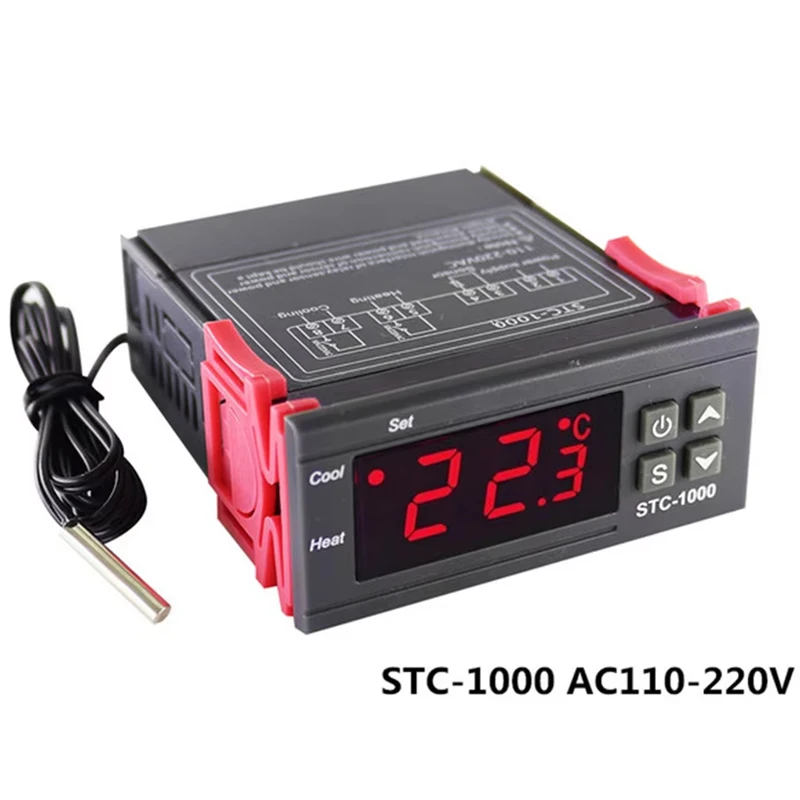 인큐베이터 온도 컨트롤러 조절기 릴레이 가열 냉각 12V 24V 220V 용 STC 1000 LED 디지털 13,400원
