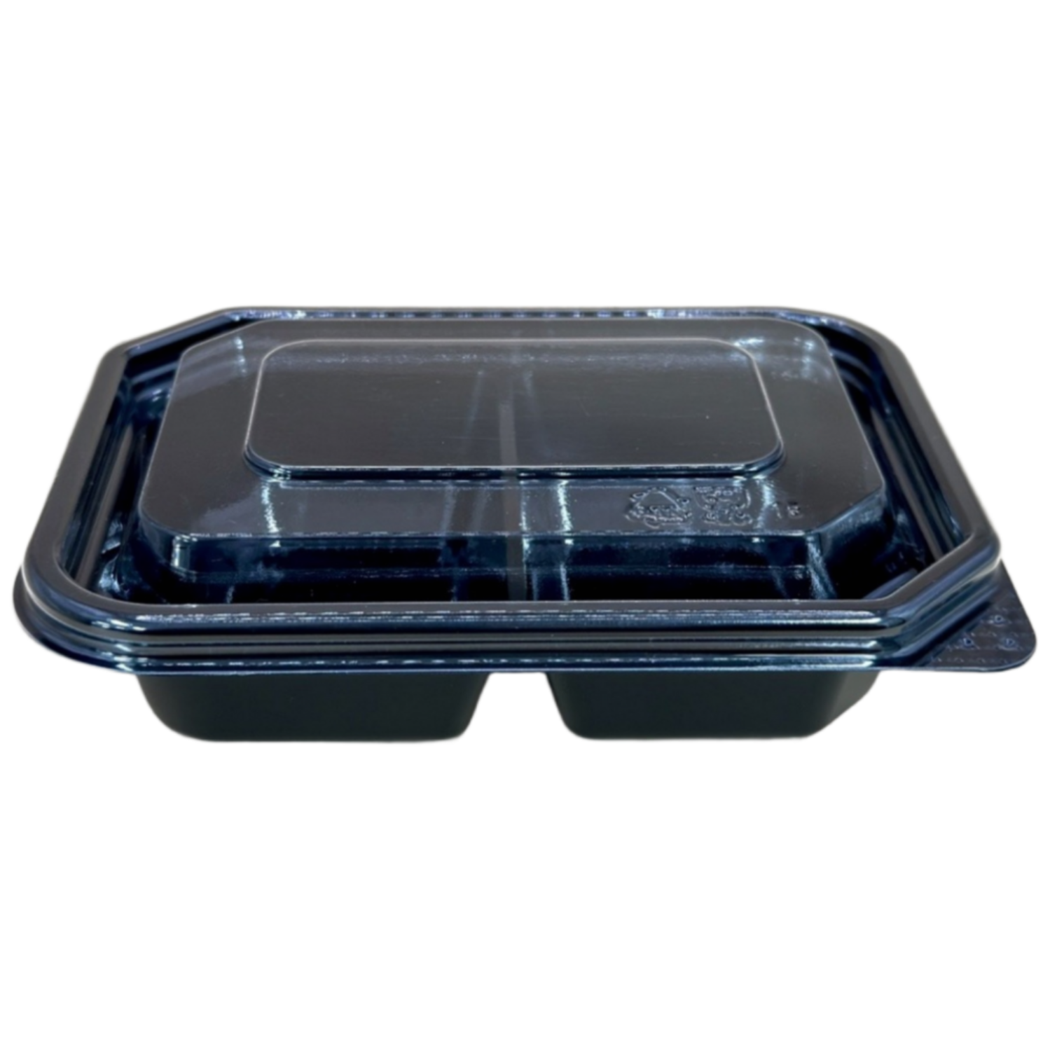 사각반찬2구 반찬소분용기 2칸반찬용기 (지담202-2) 검정 100세트, 100세트, 검정(돔뚜껑) 22,350원