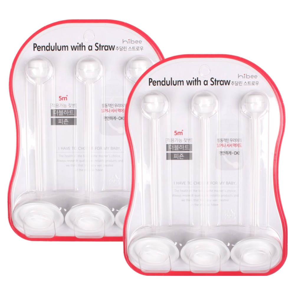 하이비 100%국내제조 더블하트 젖병 호환용 모유실감 추달린스트로우3p+3p, 1개 22,000원