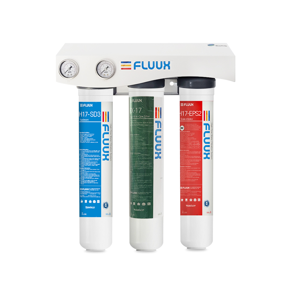 플럭스 17인치 트리플 시스템 압력게이지3단헤드+세디멘트+복합+스케일 필터 299,900원
