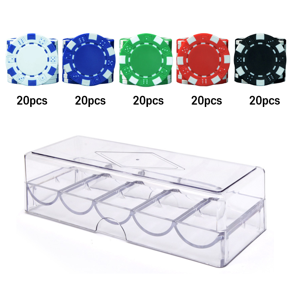 카지노칩 국제규격 마카오 포커칩 100p 아크릴케이스세트 11,900원