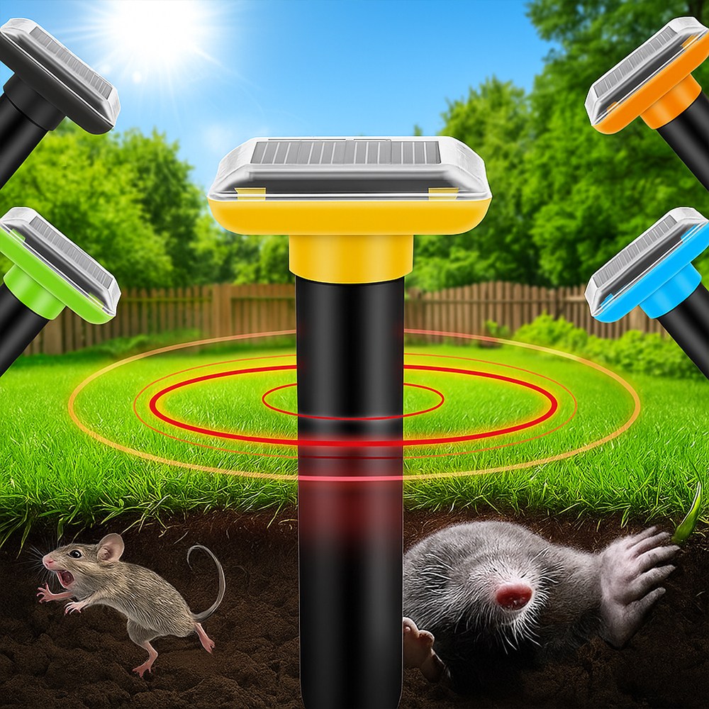 태양광 초음파 진동 두더지퇴치기 방수 유해 야생 동물 뱀 쥐 고라니 멧돼지 트랩 덫 13,900원