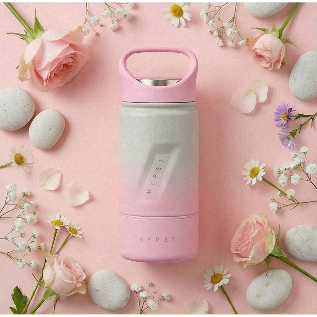 강아지 산책 필수템 3in1 물병 텀블러550ml 휴대용 반려견 물통 마이펫 애견 텀블러, 1개, 블러쉬 핑크 38,700원