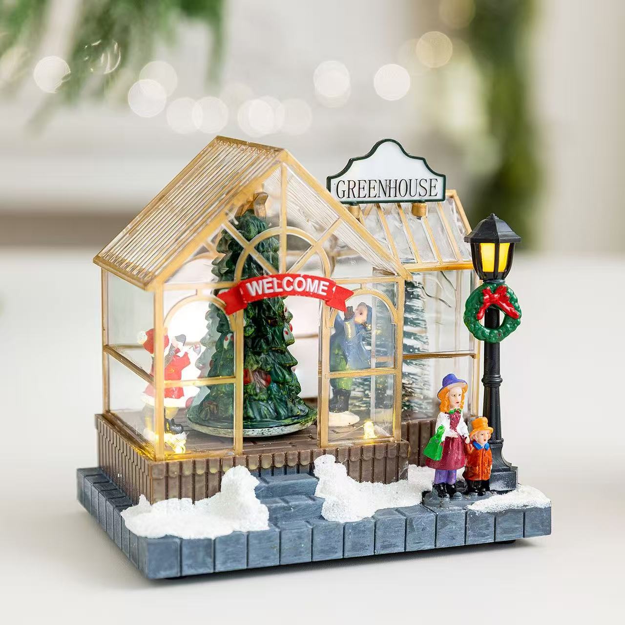 BCQ정전식 크리스마스 트리 유리 창문 스티커, 새해 분위기 데코레이션 창문 장식 풀 세트 27,200원