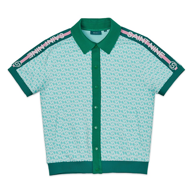 [세인트나인] 남성 모노그램 자카드 반팔 져지 티셔츠 MINT 118,190원