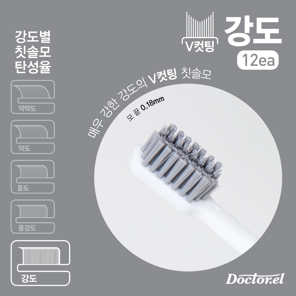 치과전용 닥터이엘 강도별 교정 V컷 칫솔 강도 O5 (치석관리)  (치과의사 개발) 17,670원
