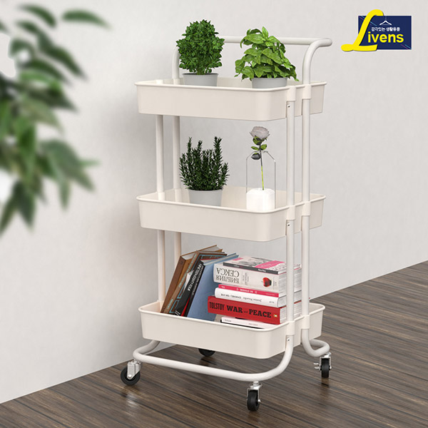 리벤스 다용도 핸드카트 트롤리 3단(화이트) 32,900원