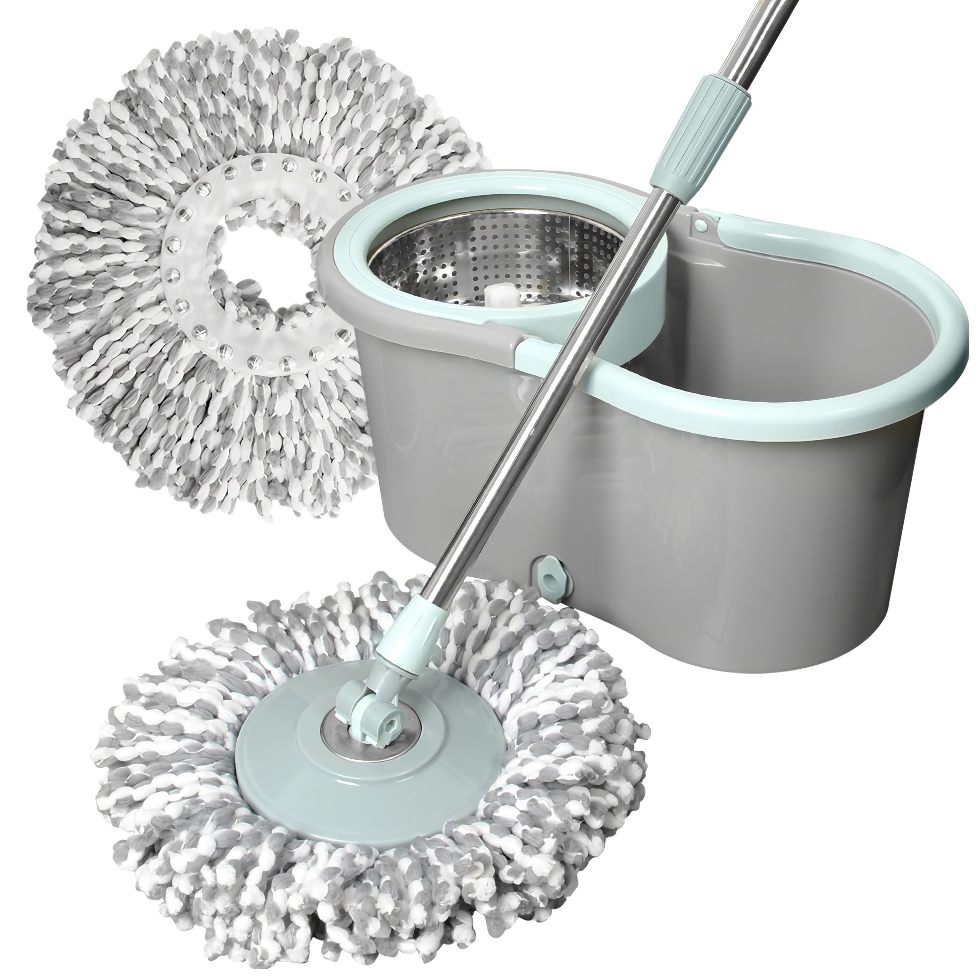 하비티 스테인리스 스핀 통돌이 탈수통 + 회전 물걸레 밀대 + 걸레 2p 15,750원