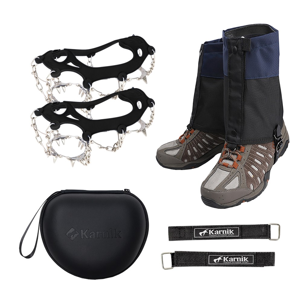 카르닉 등산 아이젠 고강도 체인 이중벨크로, 23P아이젠(블랙)+미니스패츠(네이비) 44,700원